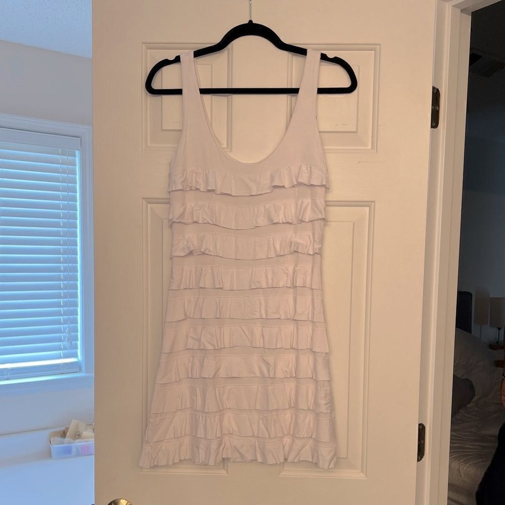 Express Ruffle Mini Bodycon Dress XS